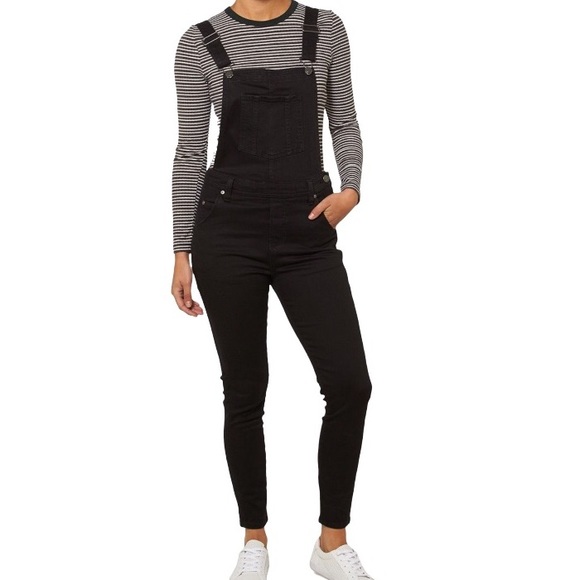 Sportsgirl Denim - Sportsgirl Black Washed Denim Bib Overalls Sz 10 NWT